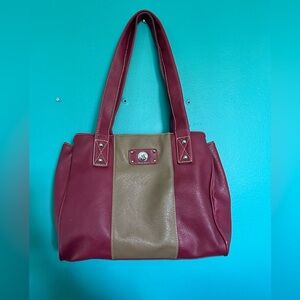 Anna Martina Franco Vegan Leather Purse in Tan and Purple